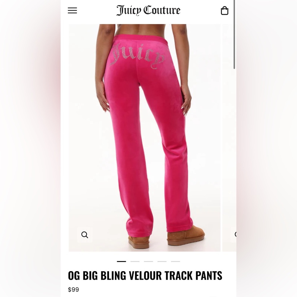 NWT ⚜️💖⚜️ JUICY COUTURE OG BIG BLING VELOUR ZIP-UP HOODIE PANTS SET - Picture 9 of 15